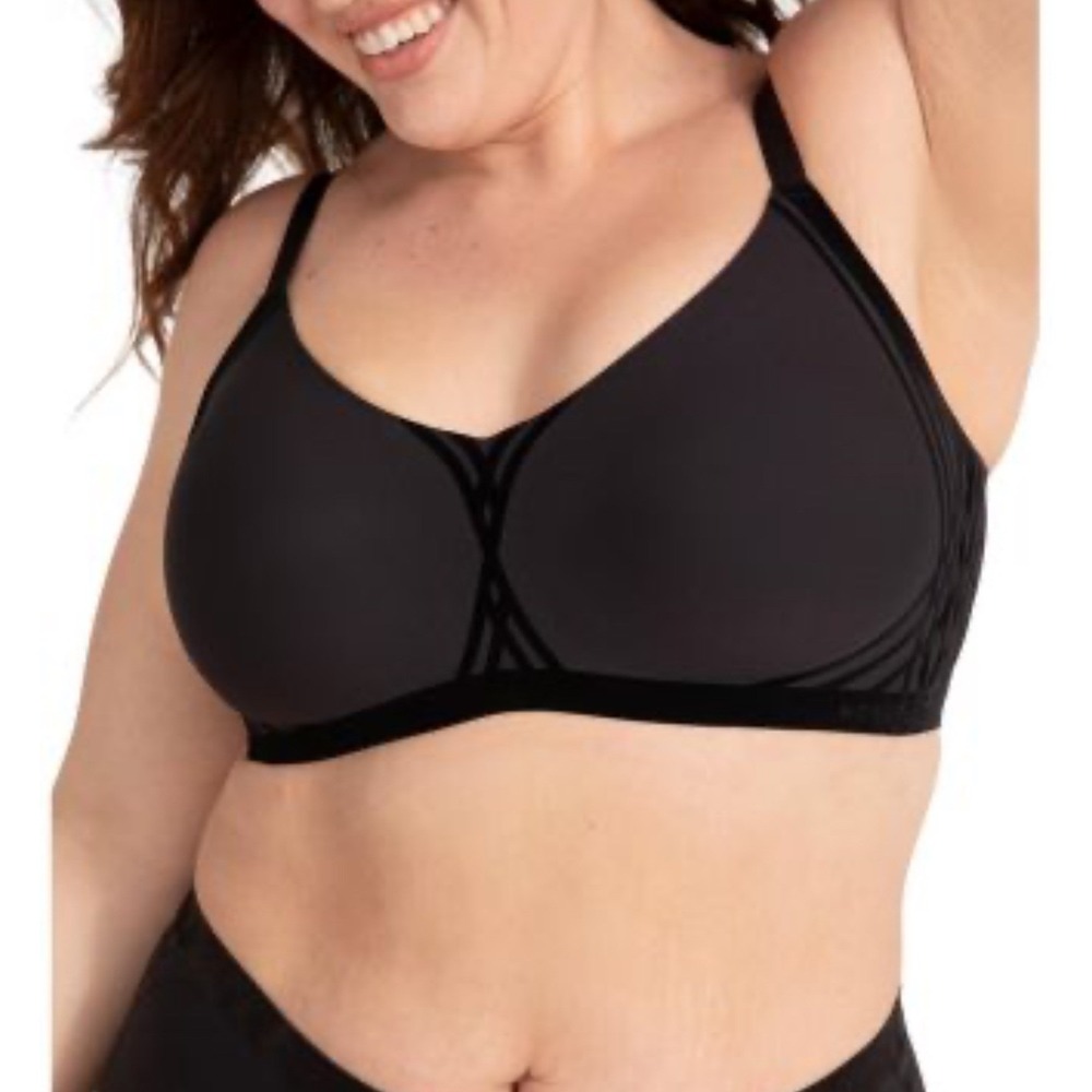 Honeylove Silouette Bra Black Wireless Support Bra Size L Excellent Condition
